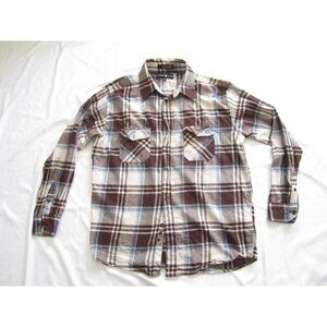 Men's Beverly Hills Polo Club Plaid Cotton Long Sleeve Shirt Sz XL (MT579)